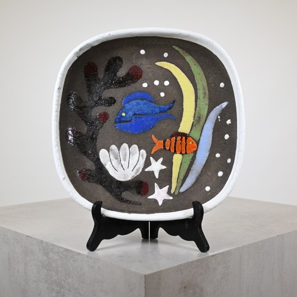 Anna-Lisa Thomson, fat, "Havsflora", lergods, Upsala Ekeby.