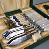 Bestick, 20 delar, nysilver och pärlemor, England, omkring år 1900.