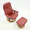 Fåtölj med fotpall, "Stressless", Ekornes, Norge.