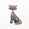 Skulptur föreställande katt, metall, 1900-talets andra hälft. 