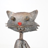 Skulptur föreställande katt, metall, 1900-talets andra hälft. 