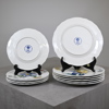 Tallrikar och assietter, 6+5st, "Bouquet", porslin, Villeroy & Boch.