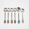 Kaffeskedar i silver, 6st, 830. 