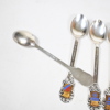 Kaffeskedar i silver, 6st, 830. 