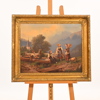 Oljetryck, alpint landskap, 1900-tal.