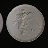 Bertel Thorvaldsen, väggreliefer, 2st, "Dagen" & "Natten", Royal Copenhagen