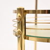 Golvlampa med blomställ, glas och gulmetall, 1900-talets andra hälft.