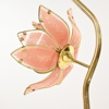 Golvlampa med blomställ, glas och gulmetall, 1900-talets andra hälft.