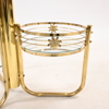 Golvlampa med blomställ, glas och gulmetall, 1900-talets andra hälft.
