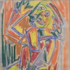 Pär Rådström (1925-1963) krita, signerad.