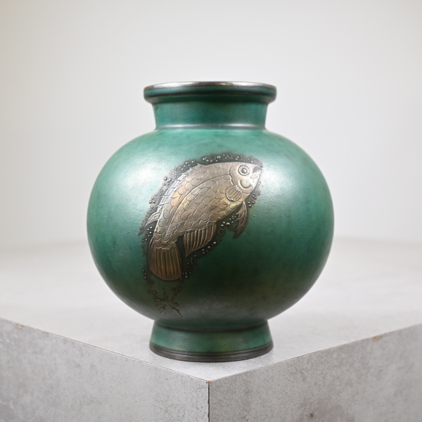 Wilhelm Kåge, vas, "Argenta", stengods, Gustavsberg. 