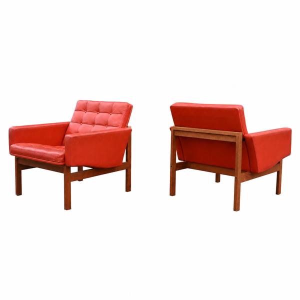 Torben Lind & Ole Gjerlov Knudsen, fåtöljer, ett par, "Moduline", France & Son, Danmark, 1960-tal.