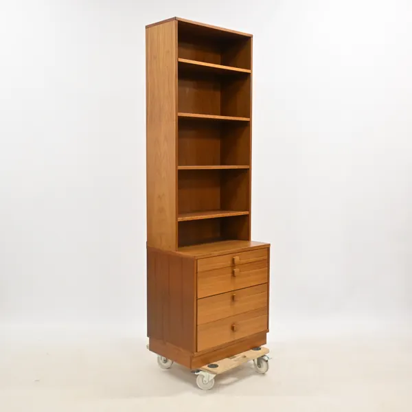 Bokhylla, teak, Alberts Tibro, 1950/60-tal.