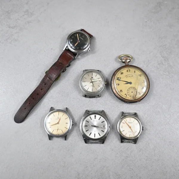 Parti armbandsur och fickur, 1900-tal. 