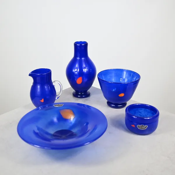 Karin Hammar, fem delar, Skansen, Stockholms Glasbruk.