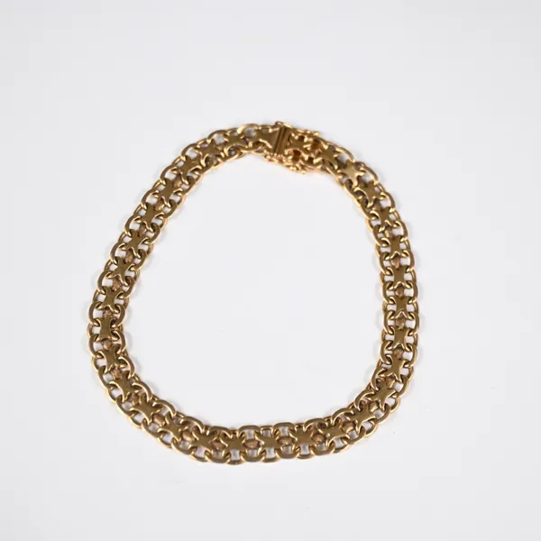 Armband i 18k guld, X-länk. 