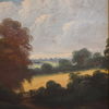 Okänd konstnär, landskapsmotiv med sjö, olja på duk, 1800-tal.