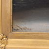 Okänd konstnär, landskapsmotiv med sjö, olja på duk, 1800-tal.