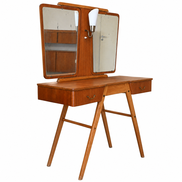 Sminkbord, teak, 1950/60-tal.