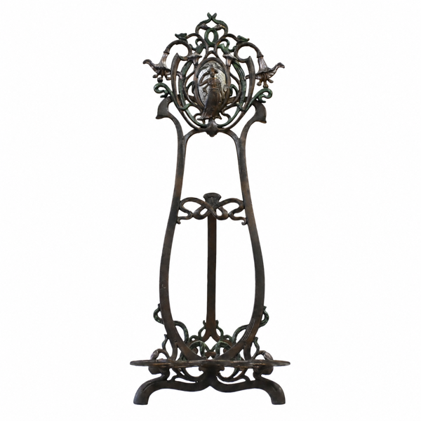 Bordsstaffli, gjutjärn, jugendstil, 1900-talets andra hälft.