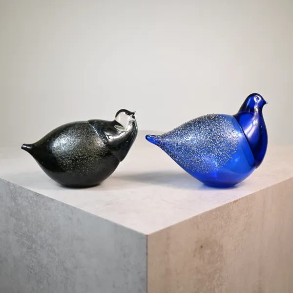 Figuriner, 2st, fåglar, glas, Art Lasi, Finland.