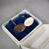 Manschettknappar, 8 par, silver. 