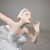 Figurin föreställande dansös, porslin, Wallendorf, Tyskland.