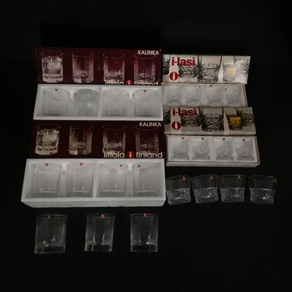 Glasservisdelar, 11+12st, "Kalinka" & "Kamira", Iittala. 