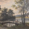 Okänd konstnär, flodlandskap, omkring år 1900.