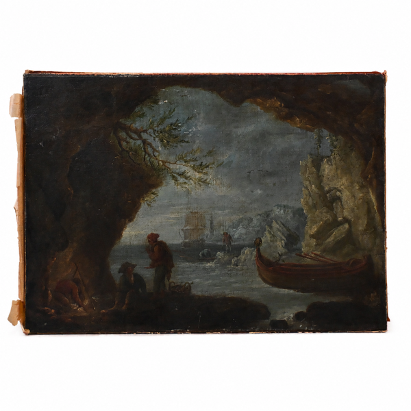 Okänd konstnär, kustlandskap, 1800-tal.