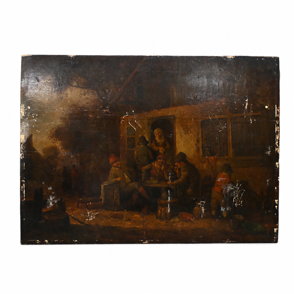 Okänd konstnär, krogscen, 1800-tal.