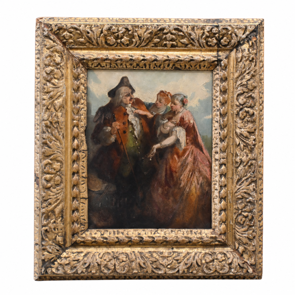 Okänd konstnär, figurscen, 1800-tal.