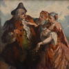 Okänd konstnär, figurscen, 1800-tal.