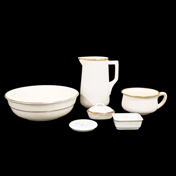Tvättservis, 4 delar, flintgods, Villeroy & Boch, 1900-tal.