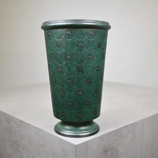 Wilhelm Kåge, vas, "Argenta", stengods, Gustavsberg.