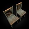 Stolar, 2st, sk "Leksandstolar", allmoge, 1800-tal.