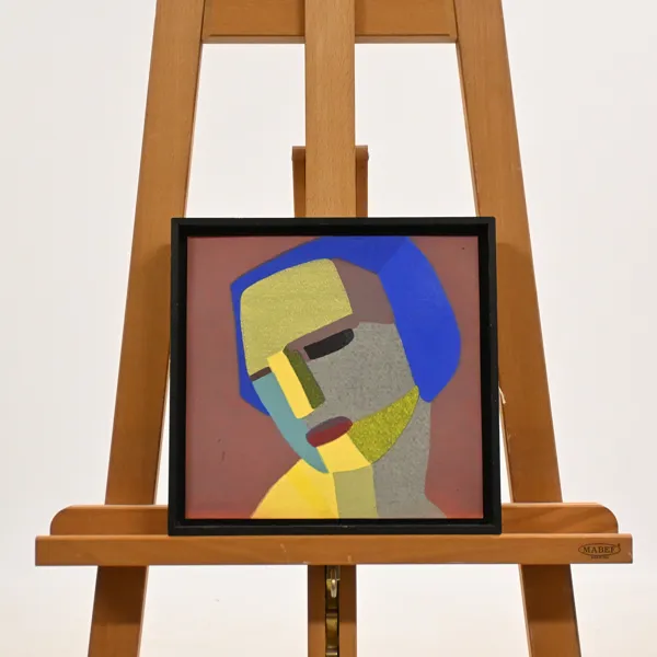San Lundberg (f. 1966) "Ansikte", färgserigrafi, signerad.