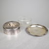 Smörask, handtag i form av kräfta, nysilver, 1900-talets första hälft.