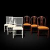 Stolar, 3+3st, gustaviansk stil, 1900-tal.