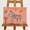 Madeleine Pyk (f. 1934) "Zebra", olja på duk, signerad.