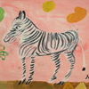 Madeleine Pyk (f. 1934) "Zebra", olja på duk, signerad.