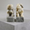 Fohundar, ett par, soapstone, Kina, 1900-tal. 