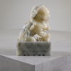 Fohundar, ett par, soapstone, Kina, 1900-tal. 