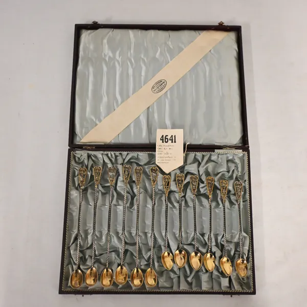 Cocktailskedar, 6+6st, silver, 1903.