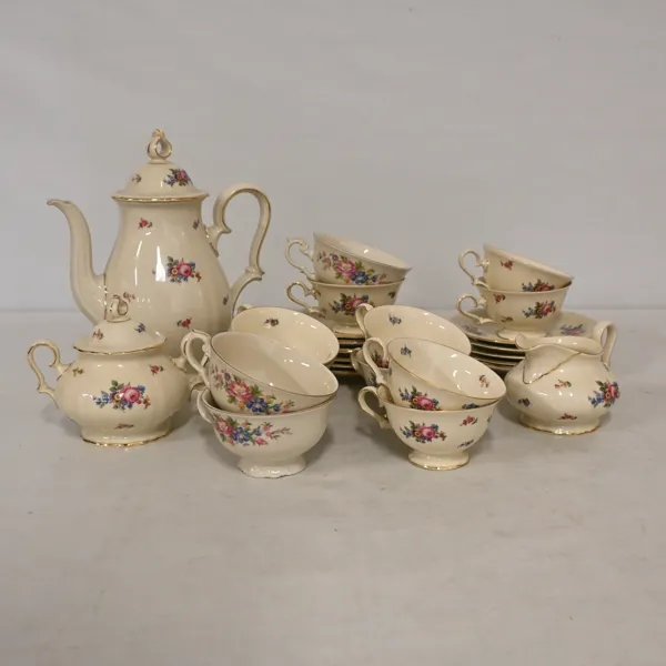 Kaffeservis, 26 delar, porslin, "Chippandale", Rosenthal, Tyskland.