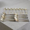 Kaffeskedar, 8+12st, silver.