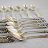 Kaffeskedar, 8+12st, silver.