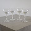 Lena Bergström, champagnekupor, 4st, "Carat", Orrefors.