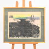 Stig "Slas" Claesson (1928-2008) landskap, krita, signerad.