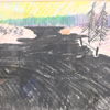 Stig "Slas" Claesson (1928-2008) landskap, krita, signerad.